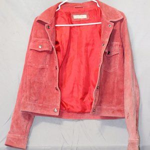 Coral suede jacket